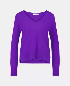 Женский свитер с V-образным вырезом из кашемира Easy Wear, фиолетовый