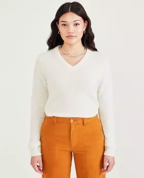 Женский свитер с V-образным вырезом из шерсти и альпаки Dockers
