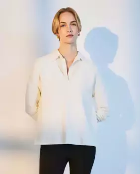 Женский свитер с V-образным вырезом Woman El Corte Ingls, цвет 120 Crudo