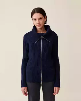 Женский свитер с воротником-дальнобойщиком Claudie Pierlot, синий