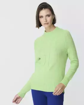 Женский свитер с воротником Perkins Escorpion, цвет Verde Agua