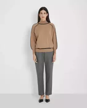 Женский свитер с воротником Перкинс Trucco, коричневый