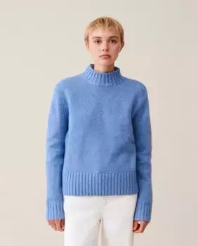 Женский свитер с воротником-воронкой Claudie Pierlot, светло-голубой