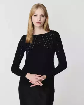 Женский свитер с вырезом «лодочка» Escorpion, черный