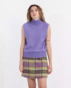 Женский свитер с высоким воротником без рукавов Lili Sidonio, сиреневый