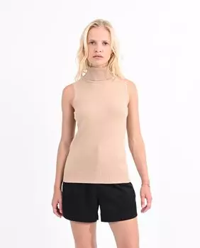 Женский свитер с высоким воротником без рукавов Molly Bracken, бежевый