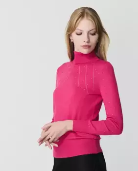 Женский свитер с высоким воротником Escorpion, цвет Fucsia