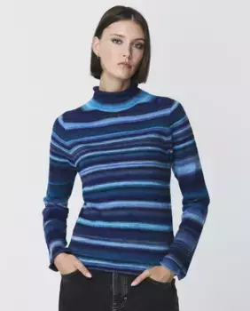 Женский свитер с высоким воротником Escorpion, темно-синий