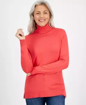 Женский свитер с высоким воротником и длинными рукавами Style & Co, оранжевый