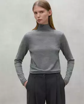 Женский свитер с высоким воротником и длинными рукавами Ecoalf, серый