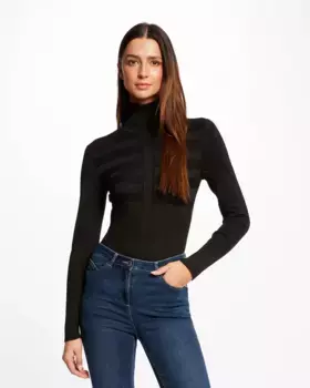 Женский свитер с высоким воротником и длинными рукавами Morgan, розовый