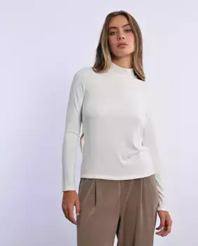 Женский свитер с высоким воротником и длинными рукавами Lili Sidonio, кремовый