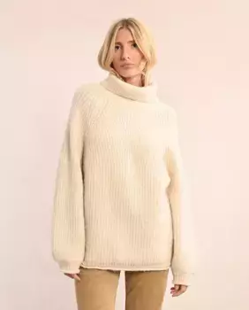Женский свитер с высоким воротником и длинными рукавами Molly Bracken, кремовый