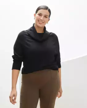 Женский свитер с высоким воротником и длинными рукавами Couchel, черный