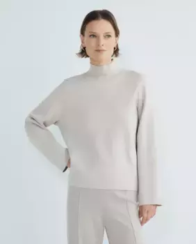 Женский свитер с высоким воротником и длинными рукавами Object, серый