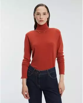 Женский свитер с высоким воротником и длинными рукавами Andam, оранжевый