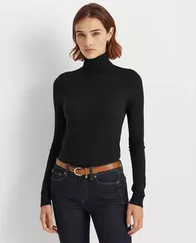 Женский свитер с высоким воротником и длинными рукавами Lauren Ralph Lauren, черный