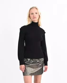 Женский свитер с высоким воротником и длинными рукавами Molly Bracken, черный