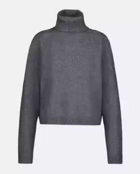 Женский свитер с высоким воротником и заклепками Green Coast, антрацит