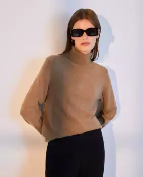 Женский свитер с высоким воротником из 100% кашемира Woman El Corte Ingls, цвет Visn