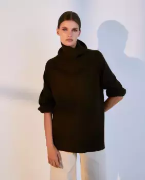 Женский свитер с высоким воротником Woman El Corte Ingls, хаки