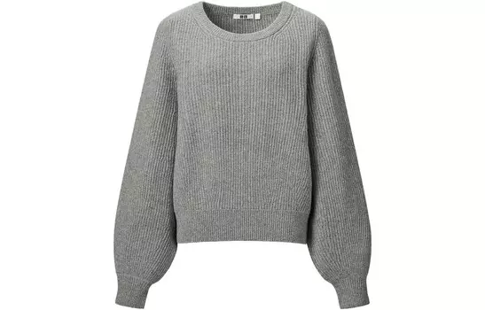 Женский свитер серии U FW23, дымчато-серый Uniqlo