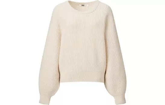 Женский свитер серии U FW23 молочно-белый Uniqlo