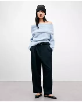 Женский свитер-шаль из ткани альпака Adolfo Dominguez, светло-синий