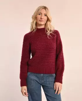 Женский свитер смесовой вязки с длинными рукавами Molly Bracken, бордовый
