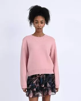 Женский свитер смесовой вязки с длинными рукавами Molly Bracken, розовый