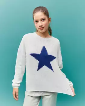 Женский свитер со звездой Green Coast, цвет Crudo