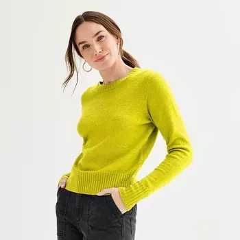 Женский свитер Sonoma Goods For Life с круглым вырезом, цвет Transcend Green