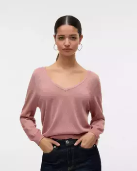 Женский свитер тонкой вязки с блестками Vero Moda, цвет Salmn