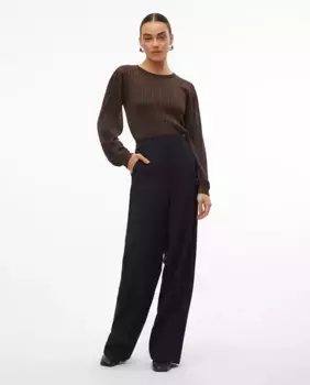 Женский свитер тонкой вязки с длинным рукавом Vero Moda, коричневый