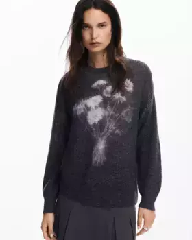 Женский свитер Ваза в рубчик Desigual, черный