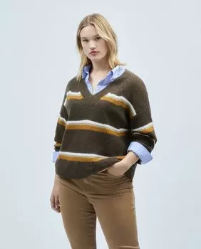 Женский свитер в полоску Couchel
