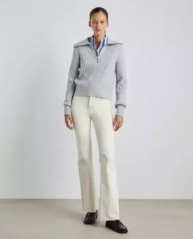 Женский свитер в рубчик с длинными рукавами Easy Wear, серый
