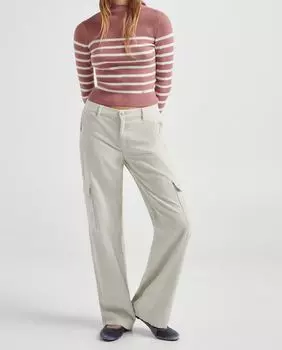 Женский свитер в рубчик с воротником Perkins Green Coast