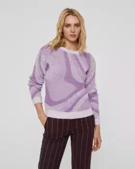 Женский свитер в стиле фэнтези с круглым вырезом Paz Torras, цвет Lila