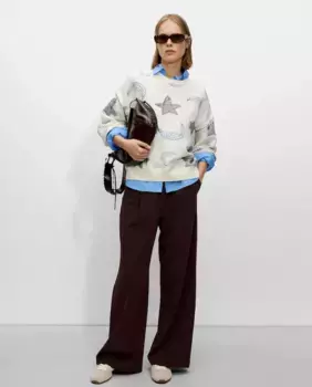 Женский свитшот без капюшона с принтами Parfois, белый