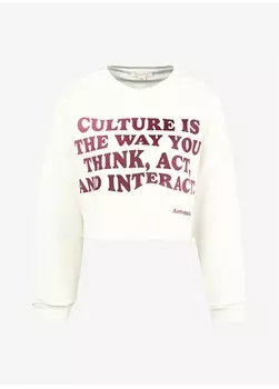 Женский свитшот цвета экрю с круглым вырезом Aeropostale