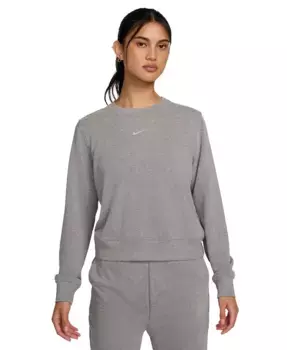 Женский свитшот Dri-FIT One с круглым вырезом из френч терика Nike, серый
