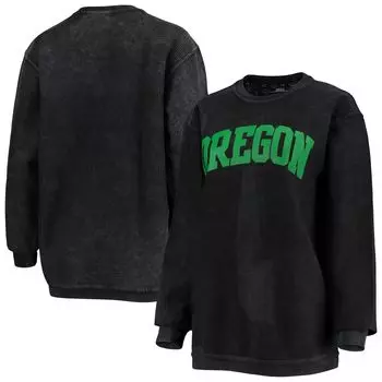 Женский свитшот Pressbox Black Oregon Ducks с удобным шнурком в винтажном стиле, базовый пуловер с аркой