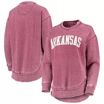 Женский свитшот Pressbox Cardinal Arkansas Razorbacks Vintage Wash Pullover, цвет Ark Red