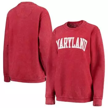 Женский свитшот Pressbox Red Maryland Terrapins из удобного шнура в винтажном стиле, базовый пуловер с аркой