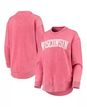 Женский свитшот-пуловер в винтажном стиле Red Wisconsin Badgers Pressbox, красный