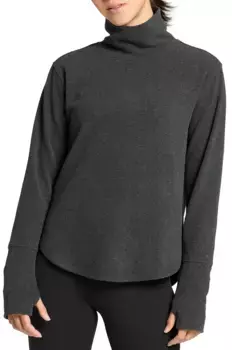 Женский свитшот с воротником из плюша DSG, цвет Pure Black Heather