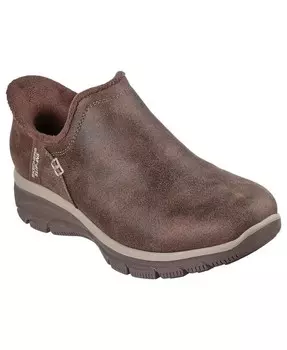 Женский свободный крой: легкий стиль — ботильоны Modern Hour от Finish Line Skechers, коричневый