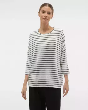 Женский свободный пуловер с рукавом 3/4 Vero Moda, белый