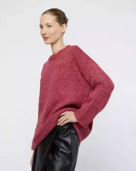 Женский свободный свитер с круглым вырезом Wild Pony, розовый